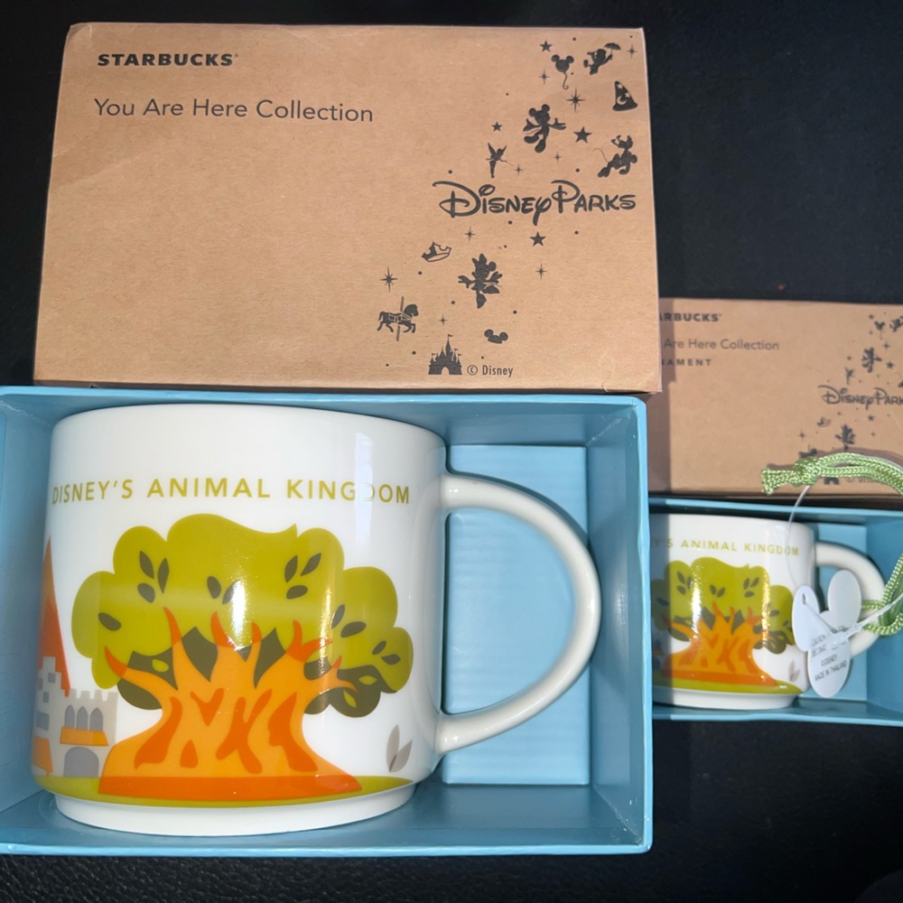 Disney Starbucks You Are Here Mug and Ornament - Animal Kingdom - Retired